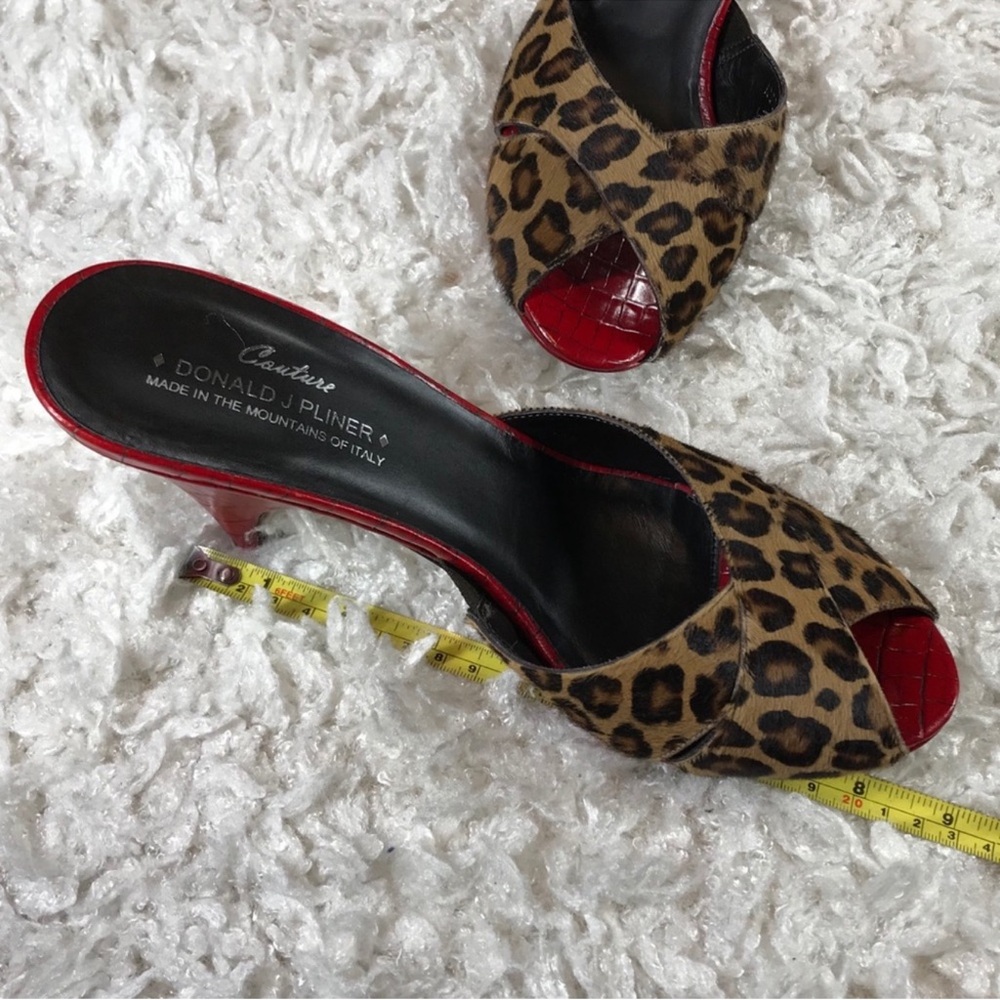Donald J. Pliner Couture Vintage All Leather Leopard pin up heels - Picture 14 of 15